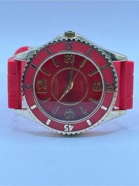 Gossip Women's Red Tone Quartz Analog Unisex Watch (New Battery) GSP816C
